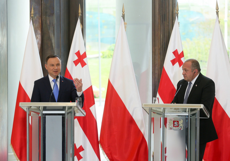 Prezydent Andrzej Duda i prezydent Gruzji Giorgi Margwelaszwili