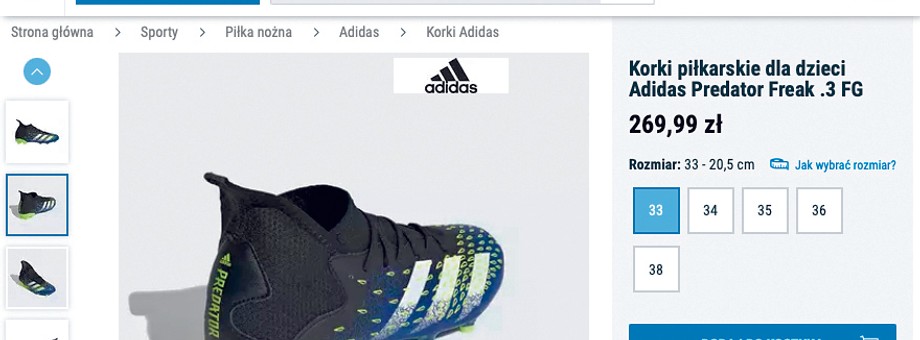 Decathlon w Polsce bardzo chętnie w swoim sklepie internetowym sprzedaje i promuje np. buty Adidasa