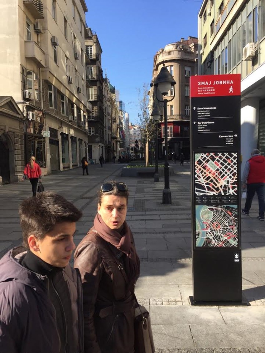 Turističke table u centru prestonice