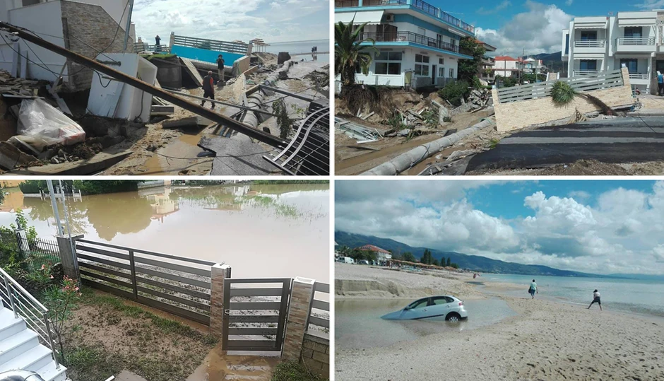 Potresne scene poplava u popularmim grčkim letovalištima