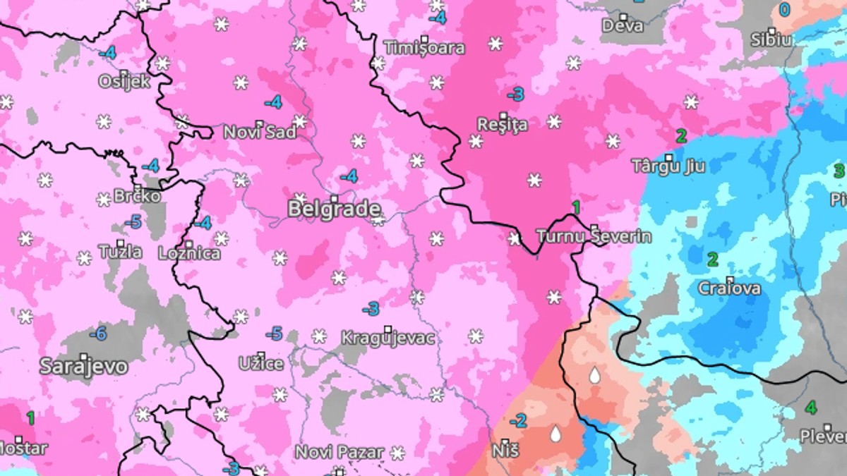 Vreme u Srbiji za Božić u 21