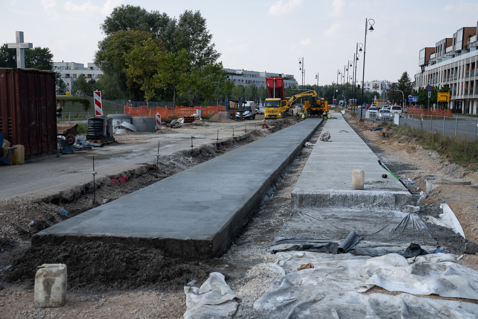 Tramwaj na WIlanów - najnowsze zdjęcia z budowy