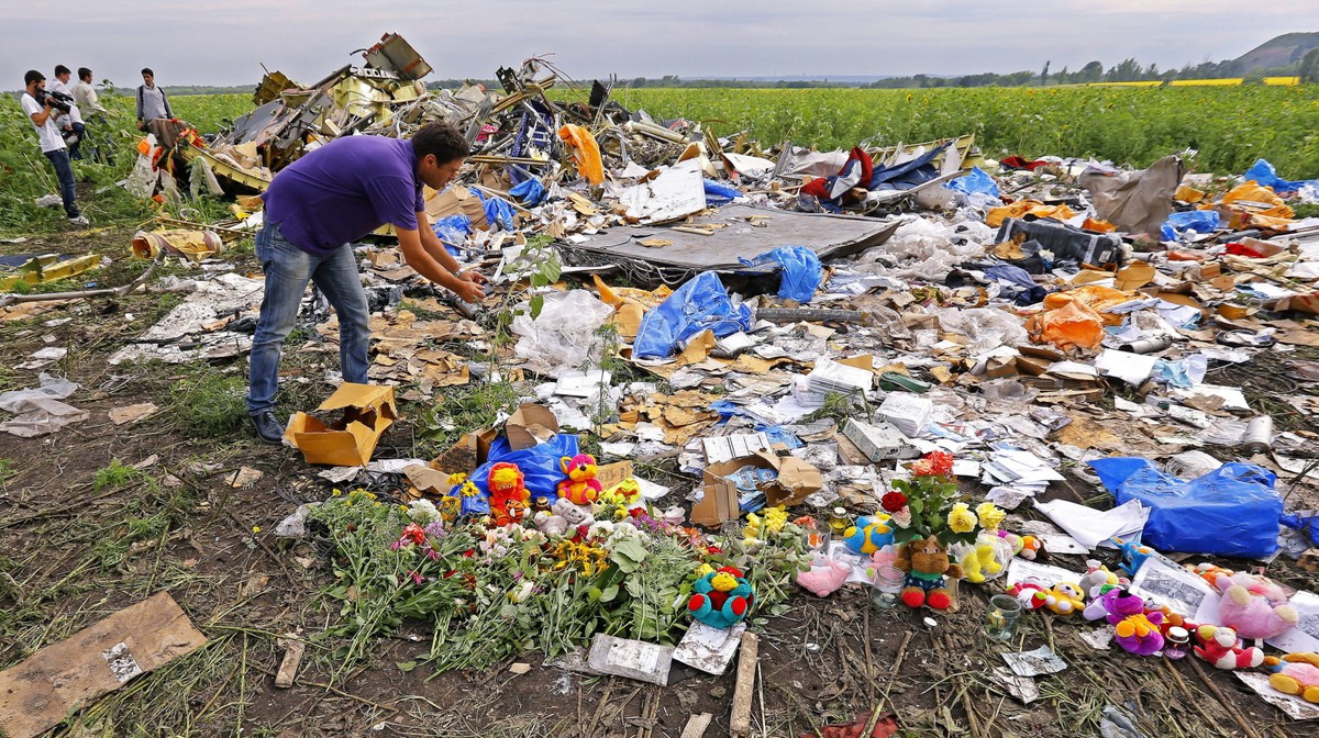 Miesjce katastrofy Malaysia Airlines MH17