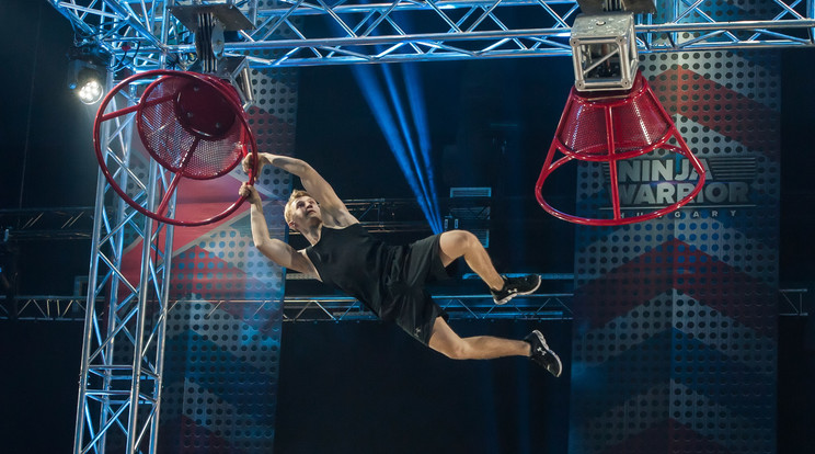 Nagy Dániel tornával gyúrt a Ninja Warriors műsorra  /Fotó: TV2