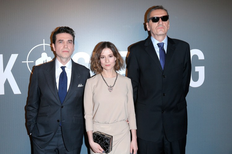 Maja Ostaszewska, Marcin Dorociński i Władysław Pasikowski na premierze filmu 'Jack Strong'