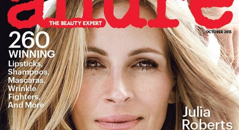 Julia Roberts covers October 2015 issue of Allure Magazine