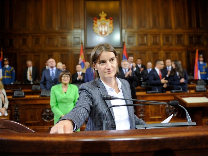 Ana Brnabić na polaganju zakletve krajem juna u Narodnoj skupštini u Beogradu
