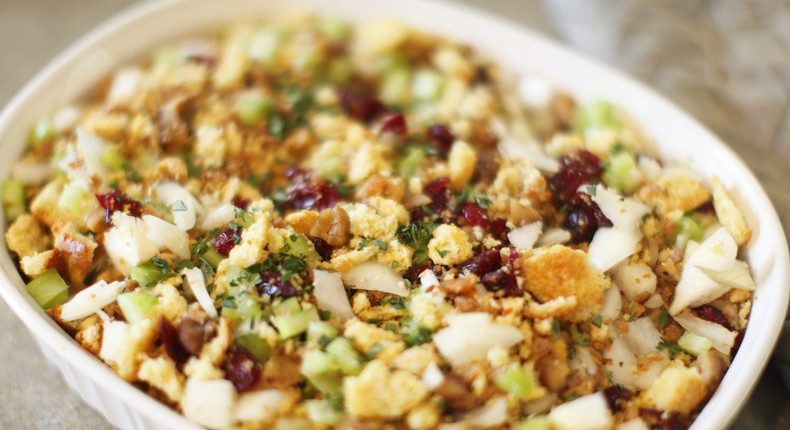 Cranberries can add a fruity element to a classic stuffing recipe.Peter Kim/Shutterstock