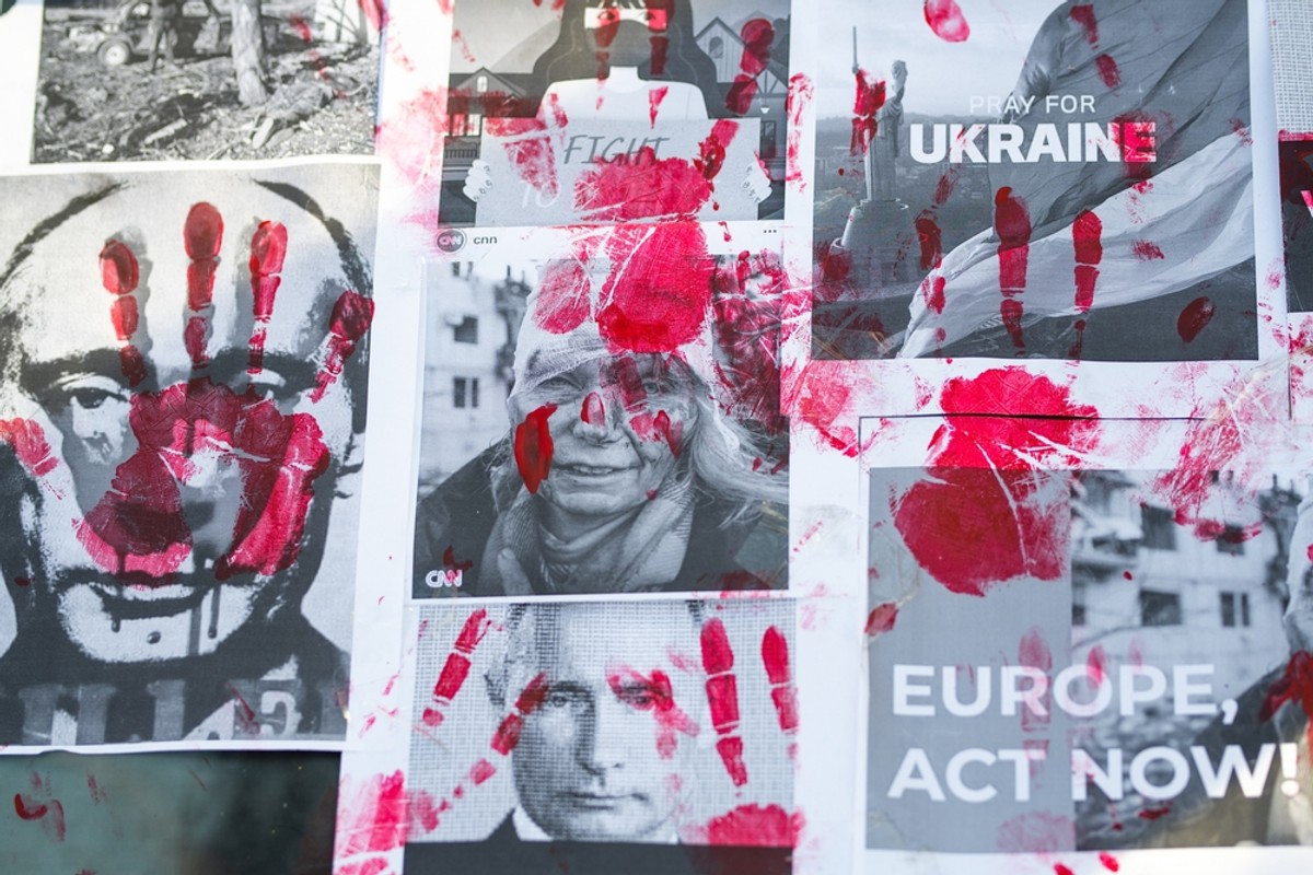 plakat z wizerunkiem Władimira Putina