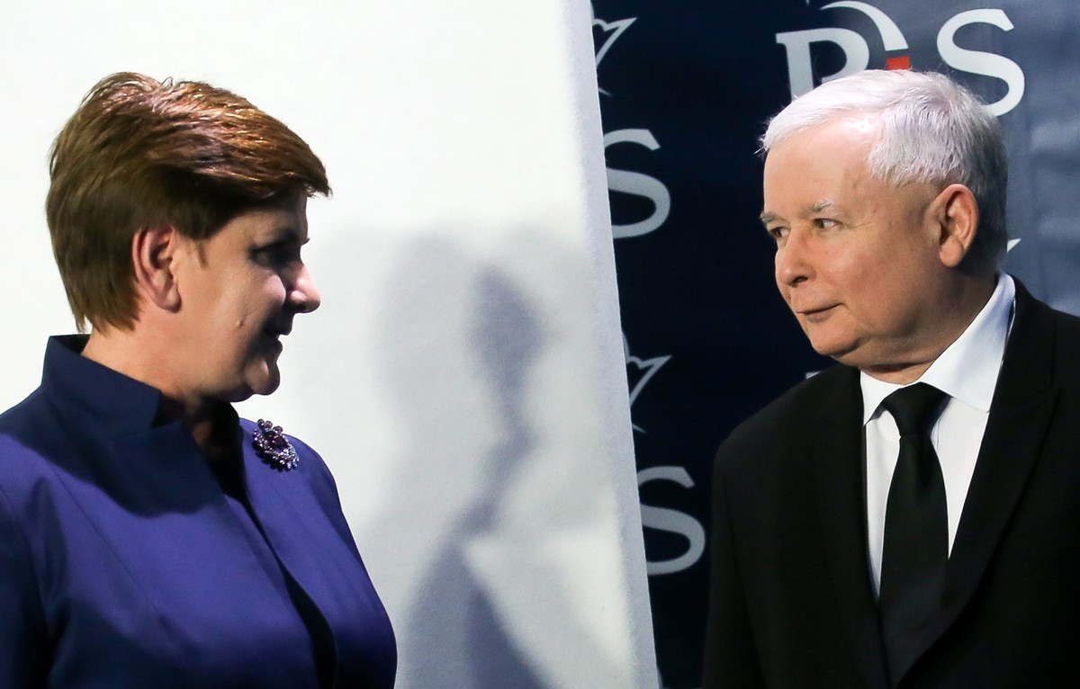 Jarosław Kaczyński i Beata Szydło
