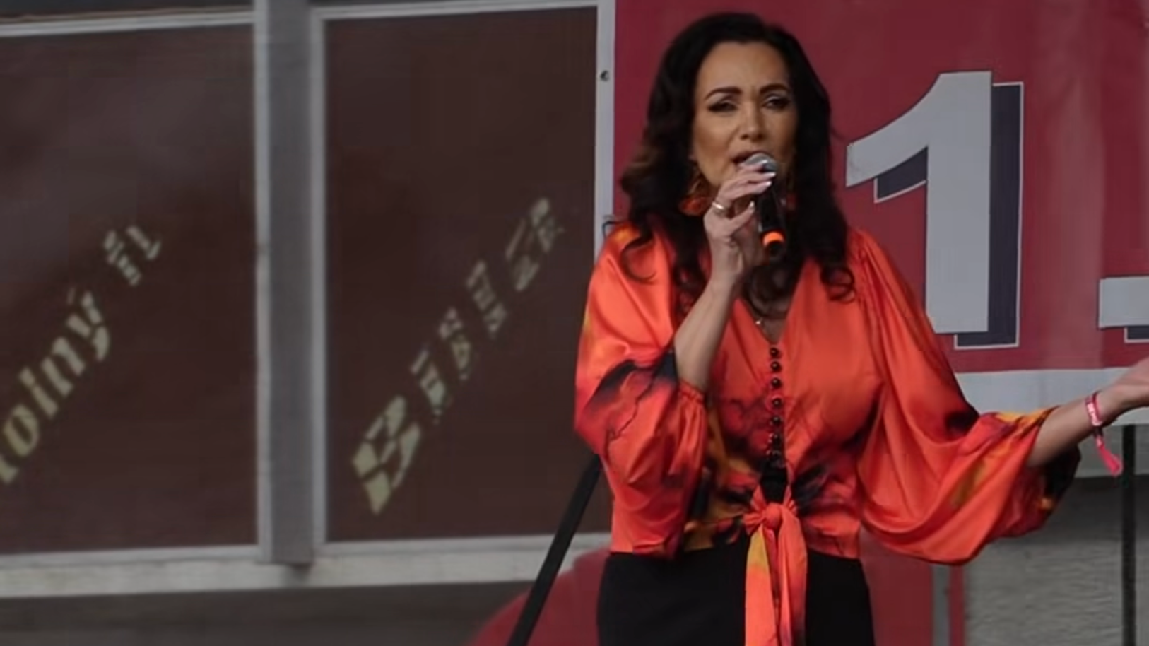 Karin Majtanová zo STVR na akcii politickej strany Smer