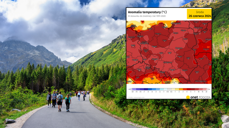 Pogoda na środę. Będą burze, a temperatura dosłownie wystrzeli (mapa: meteologix.com)