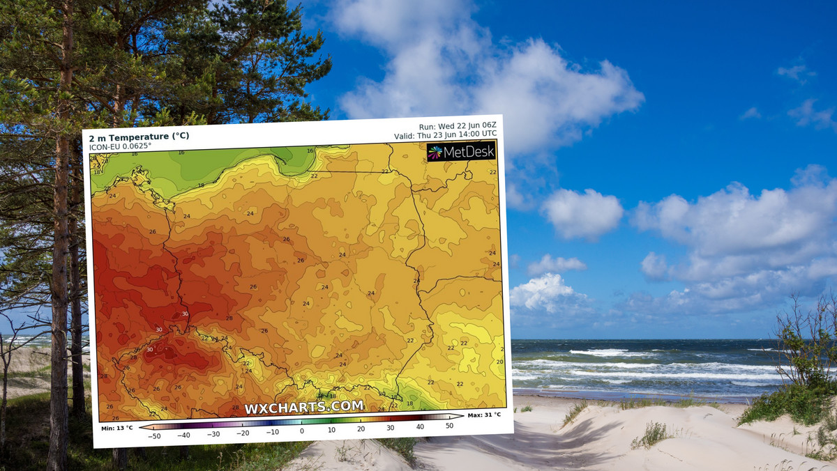 Pogoda na czwartek, 23 czerwca. Polska skąpana w słońcu. Skok temperatury