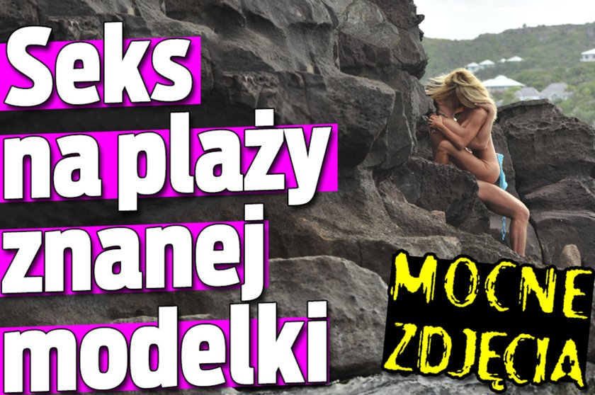 seks na plazy znanej modelki