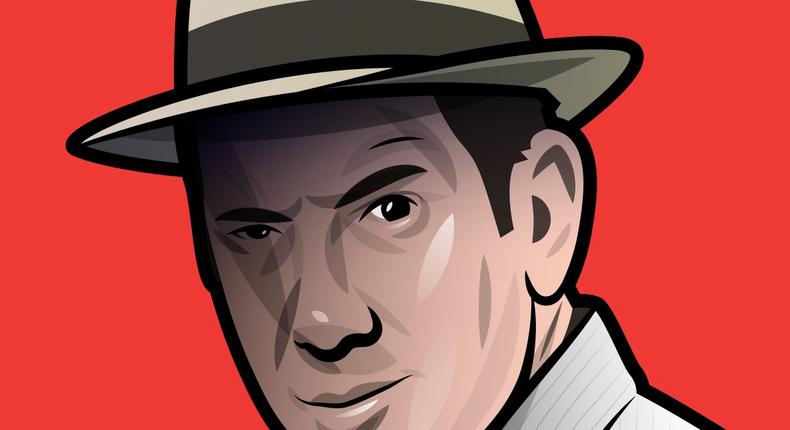 An illustration of Matt Drudge.