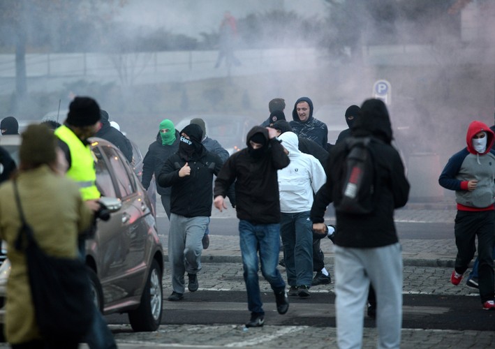 Uczestnicy Marszu Niepodległości w Warszawie
