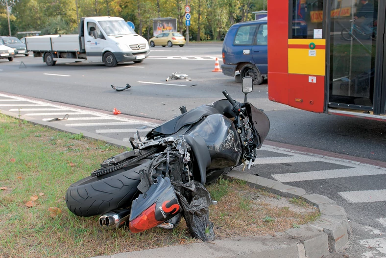 Wypadek na motocyklu