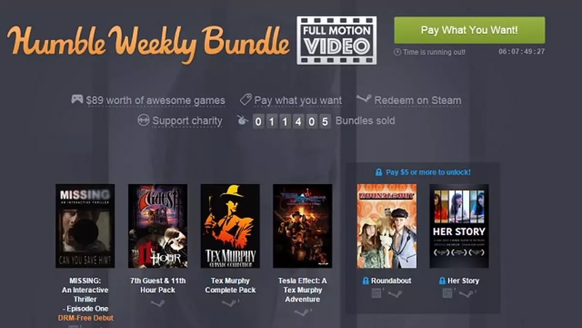 Nowe Humble Weekly Bundle stawia na prawdziwych aktorów