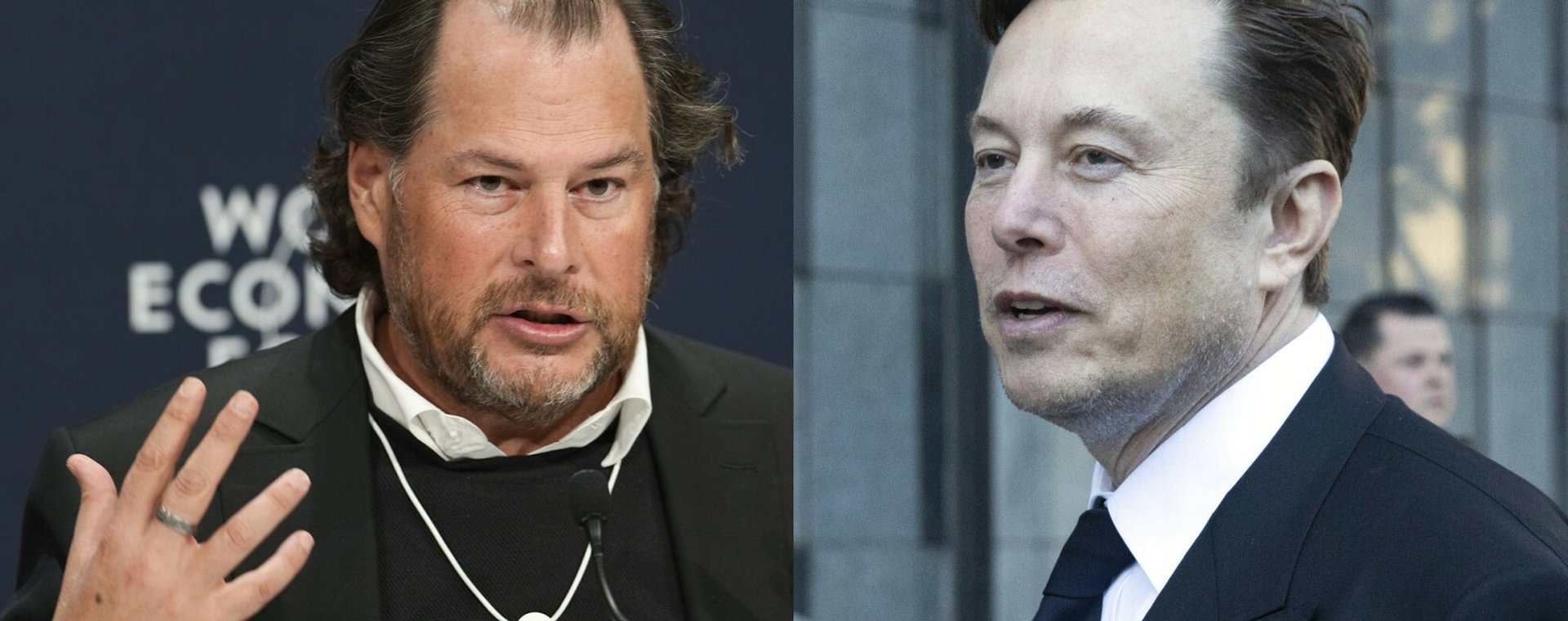 Marc Benioff, Elon Musk. 