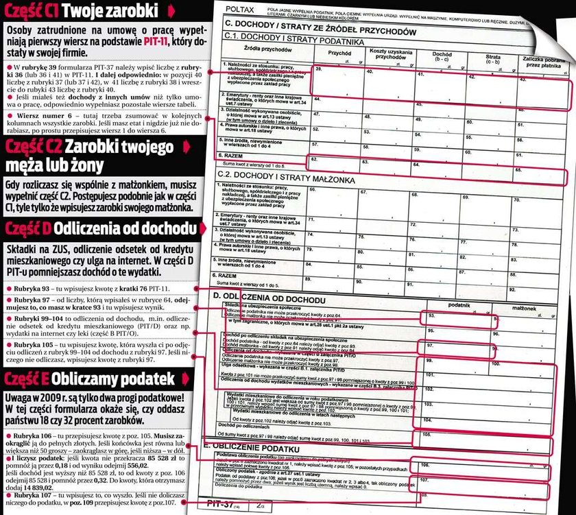 Tak wypełniamy PIT-37