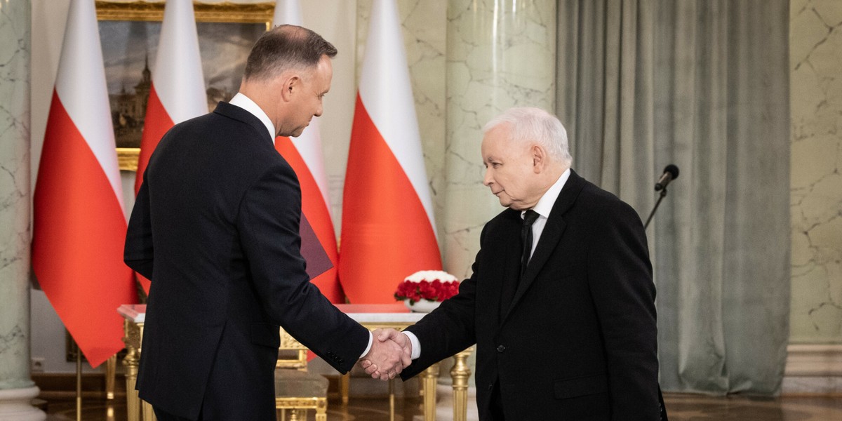 Prezydent Andrzej Duda i prezes PiS Jarosław Kaczyński