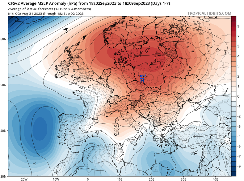 Ogromny wyż rozwija się nad Europą