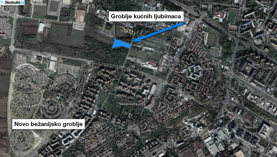 Lokacija gde će biti groblje