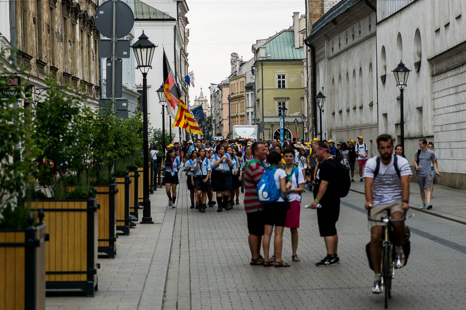 Pielgrzymi przyjechali do Krakowa na Światowe Dni Młodzieży