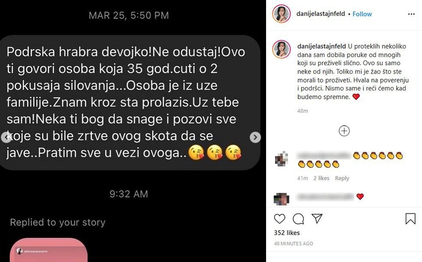 Poruka koju je Danijela dobila