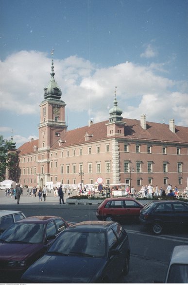 Stare i Nowe Miasto w Warszawie. Widok na Zamek Królewski (1996-97 r.)