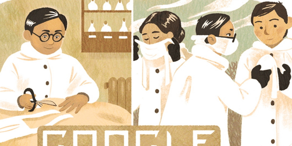 Dr Wu Lien-teh w Google Doodle.