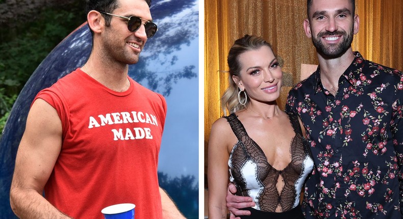 Carl Radke on Summer House before he got sober, and with his fiancee Lindsay Hubbard after going sober.Bravo / Contributor/NBC / Contributor/Getty Images