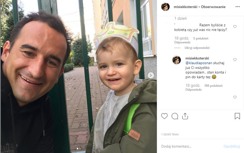 Misiek Koterski udzielił odpowiedzi na Instagramie