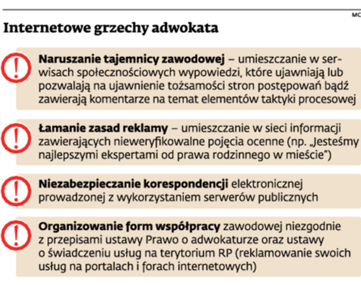 Internetowe grzechy adwokata