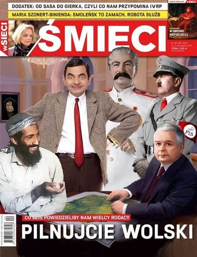 parodia okładki magazynu 'W Sieci'