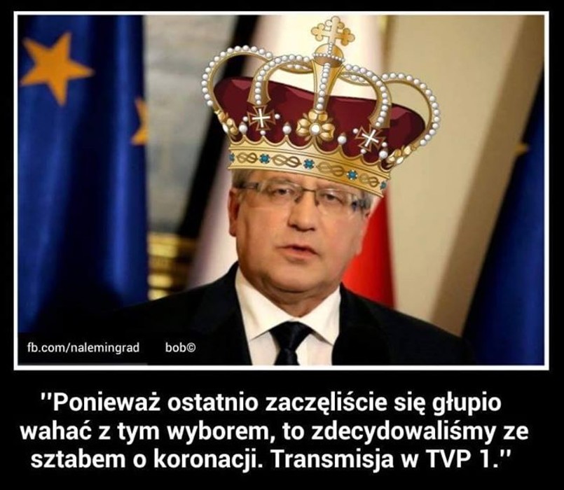 Bronisław Komorowski wyznał w ostatnim wywiadzie, że odczuł ulgę, gdy został prezydentem. Nic więc dziwnego, że zrobi wszystko, by na tej pozycji się utrzymać. A że kontrkandydat z PiS depcze mu po piętach, musi sięgać po coraz dziwniejsze pomysły.