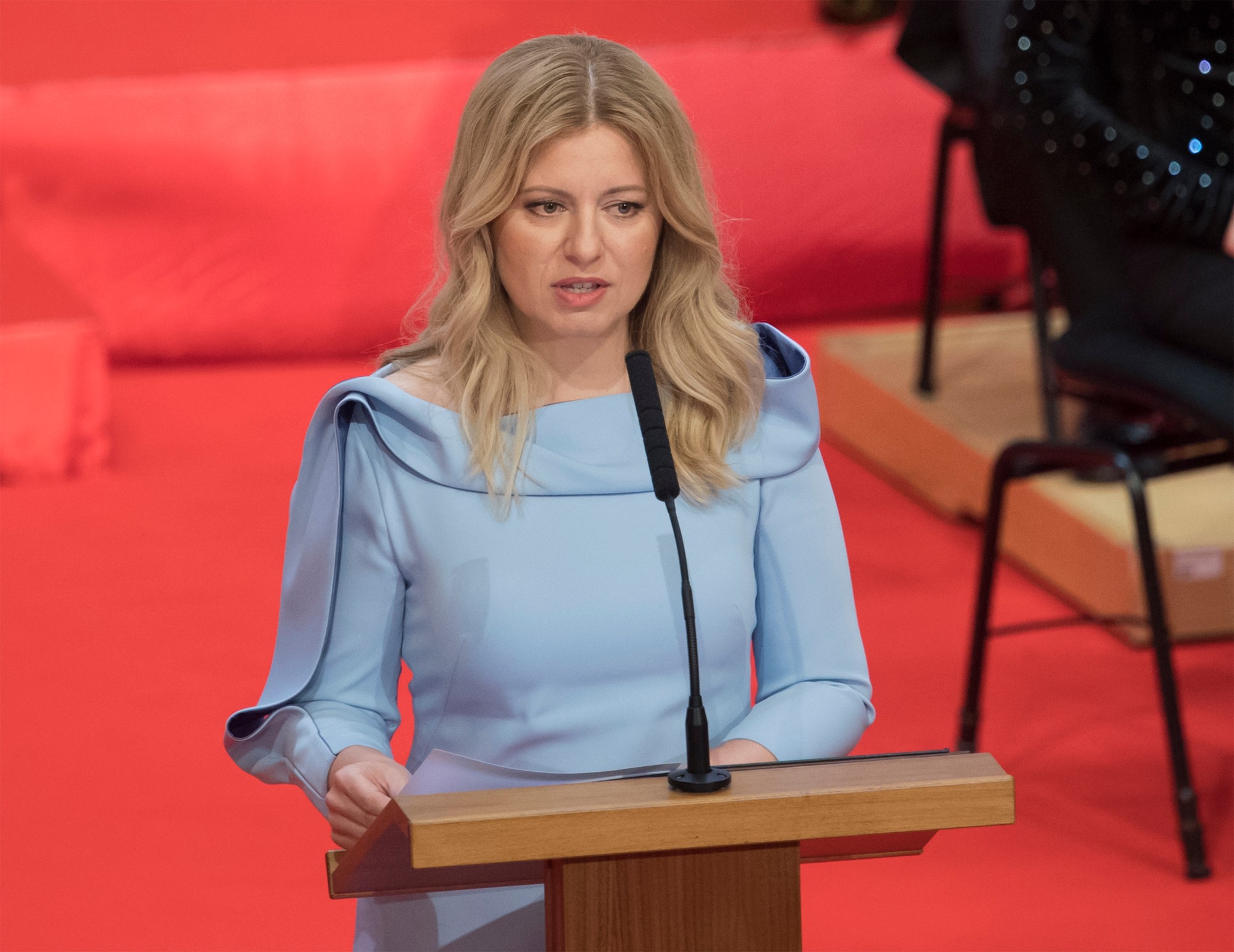 Zuzana Čaputová počas svojej inaugurácie v roku 2019.
