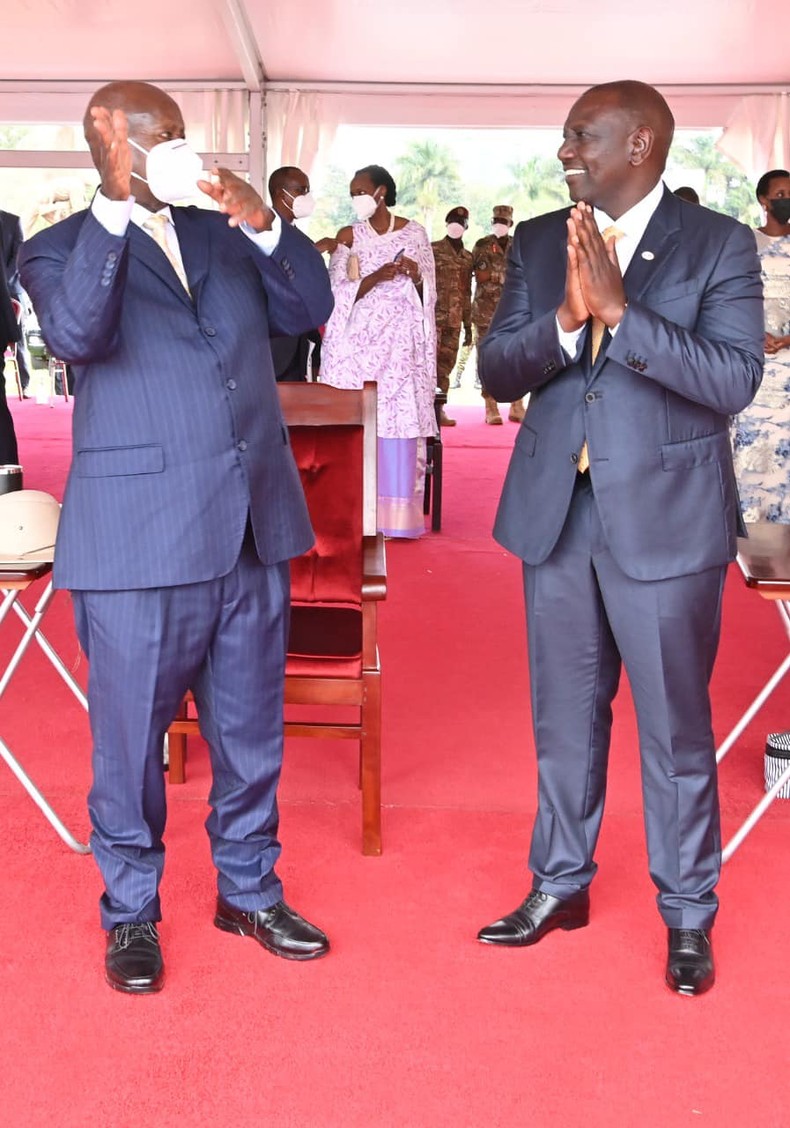President William Ruto in Uganda for the celebration of the 60th Independence Day.  