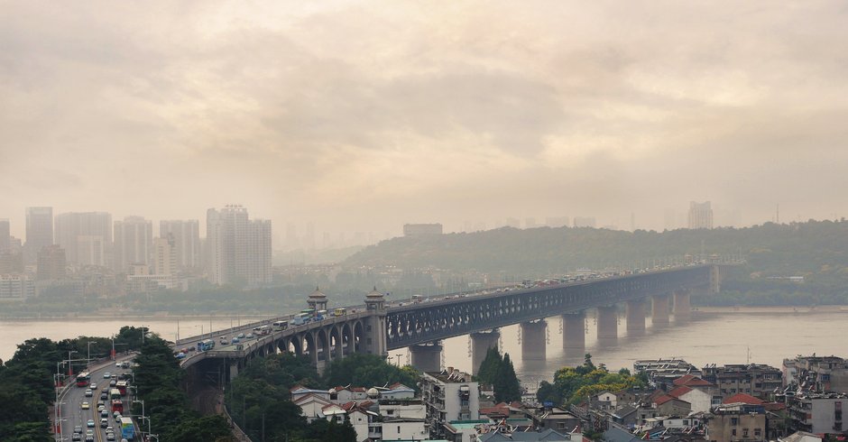 Widok na rzekę Jangcy z Wuhan