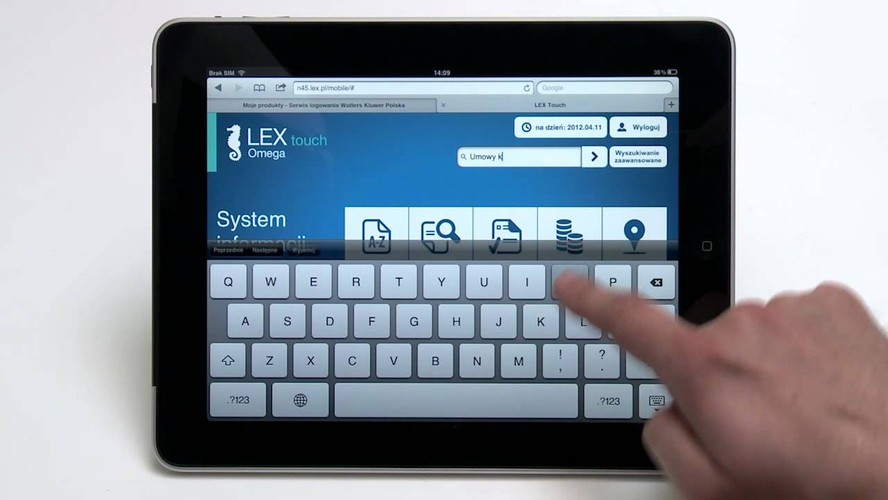 <strong>Lex Touch</strong>
<br><br>
Lex Touch to kompletny system informacji prawnej dedykowany na tablety. Licencja na 12 miesięcy kosztuje prawie 6 tys. zł.
