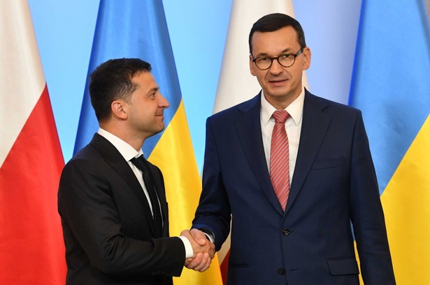 Wołodymyr Zełenski i Mateusz Morawiecki