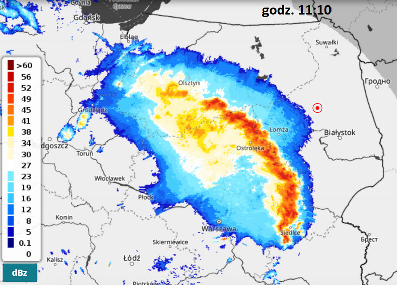 Burza wkracza nad północny wschód Polski