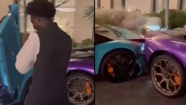 Ilyen egy szar munkanap: egymásnak vezette a milliárdos két Lamborghinijét egy parkolófiú