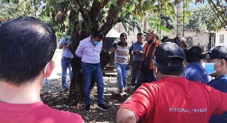 Angry constituents tie politician to a tree for failing to fulfill campaign promise