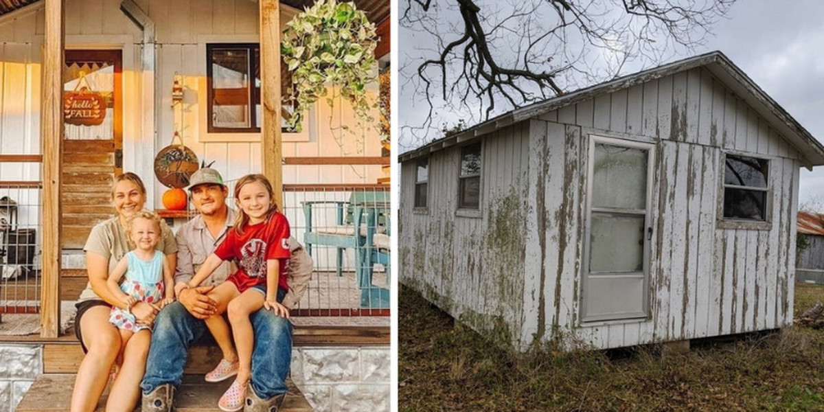 Para z Teksasu odziedziczyła starą szopę. Za 16 tys. dol. przerobili ją na dom dla czteroosobowej rodziny. 