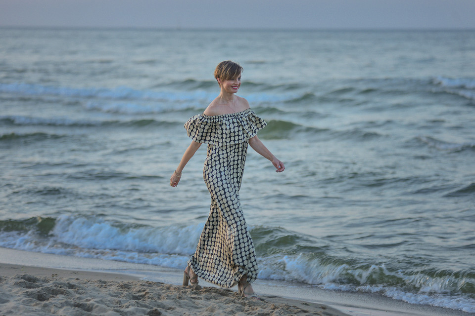 Katarzyna Sokołowska na plaży