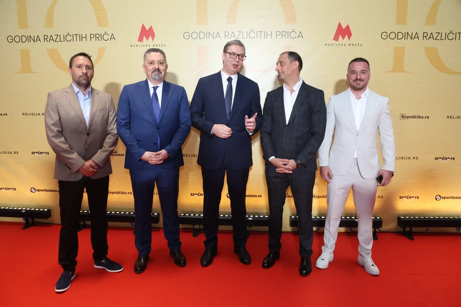Čelni ljudi Medijske mreže sa predsednikom Srbije Aleksandrom Vučićem