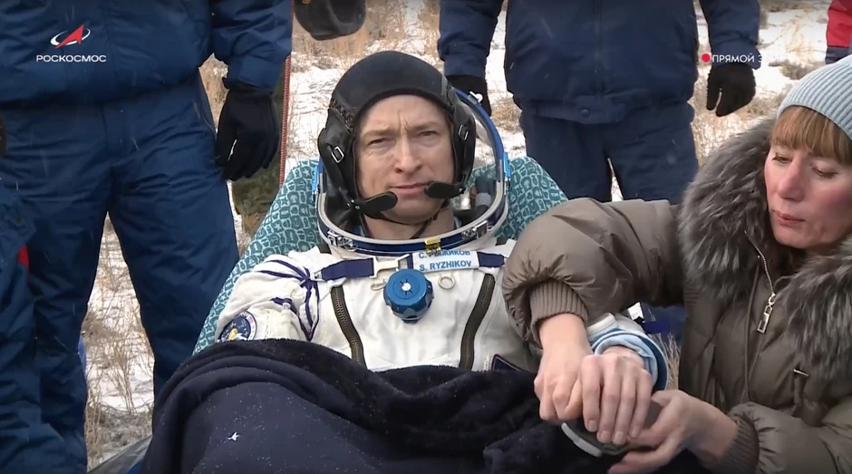 Sergej Rižikov nakon sletanja u Kazahstanu 9. decembra