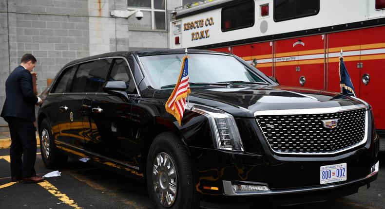 Here it is! Trump's new $1.5 million limo. It's the latest version of The Beast.