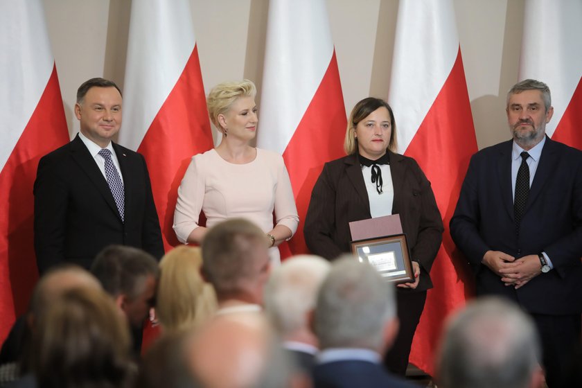 Prezydent Andrzej Duda i prezes KRUS Aleksandra Hadzik